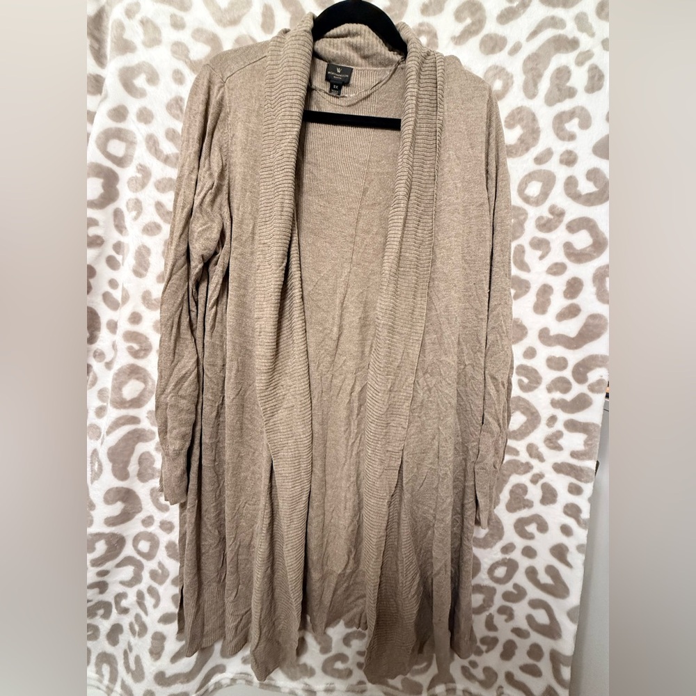 Worthington cardigan - 2X - Tan